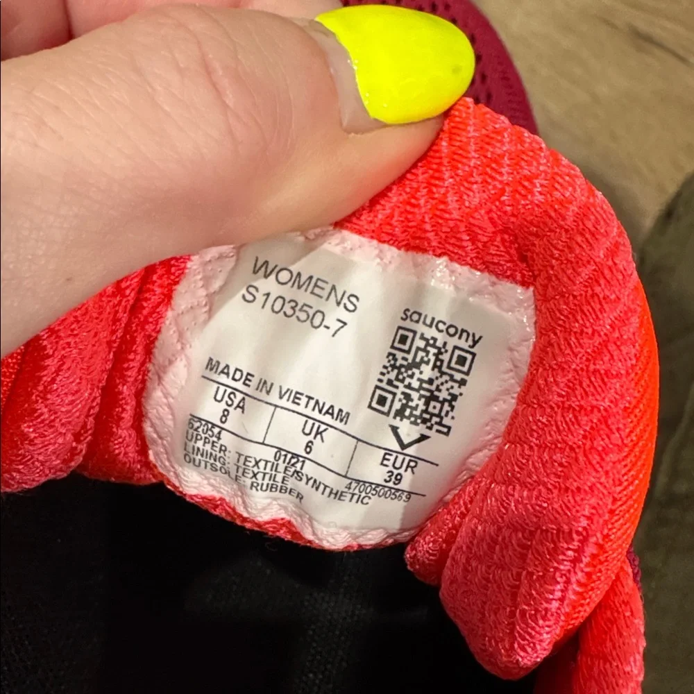 Saucony Guide 10 Everun Women's Red Athletic Shoes size 8 - Picture 8 of 9